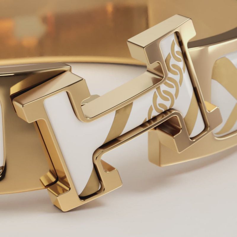 値下げ不可クリックH ピンクゴールド×ホワイト HERMES - 早い者勝ち 値下げ エルメス HERMES クリックH ピンク